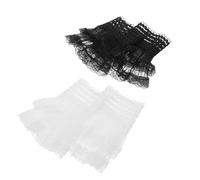 BESPORTBLE Lot De 2 Paires De Manchons Décoratifs Pour Femmes Manches Bouffantes Amovibles Volants Manchettes Artificielles Pour Femmes Volants Au Poignet Manches En Tulle Manchettes