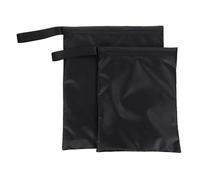 BESPORTBLE Lot de 2 Paquet Étanches Réutilisables avec Poignée, Pochette Imperméable pour Vêtements Mouillés, Couches Lavables, Plage, Voyage, Yoga, Taille 30x22,5 Cm et 36x30 Cm, Noir,