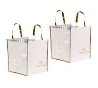 BESPORTBLE Lot de 2 Paquet Isothermes Alimentaires Réutilisables Blanc 4 Pouces Paquet Chauffants pour Aliments Fermeture Éclair Isotherme pour Transport et Conservation Pique-Niques et