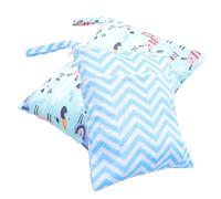 BESPORTBLE Lot de 2 Paquets Humides Étanches à Double Fermeture Éclair, Taille Moyenne, Polyester Résistant, Réutilisables pour Couches Bébé, Voyage, Plage, Fitness, Unisexe