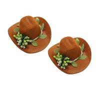 BESPORTBLE Lot de 2 Petits Chapeaux Décoratifs en Feutre pour Bouteilles de Vin Housses Colorées pour Décorations de Bouteilles Accessoires Festifs pour Fêtes et Événements