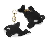 BESPORTBLE Lot De 2 Porte-CléS Orque En Peluche Doux Et Mignon Accessoires Animaux Marins Pour CléS Et Sacs Pendentifs Baleine En Peluche 5.51X4.13X3.15In Cadeaux OcéAniques