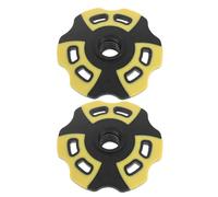 BESPORTBLE Lot de 2 Rondelles à Boue pour Bâtons de Randonnée, Panier à Neige Jaune et Noir, Accessoires Légers et Amovibles pour Trekking, Escalade et Camping en Plein Air,