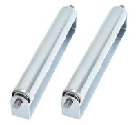 BESPORTBLE Lot de 2 rouleaux de transfert robustes en acier inoxydable avec support, rouleaux de renvoi par pour systèmes industriels et manutention de matériaux, pièces de rechange