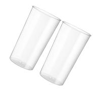BESPORTBLE Lot de 2 Seaux à Fleurs Transparents en Pet Petits Seaux Ronds Solide Anti-Chute pour Décoration Intérieure Pots Porte-Fleurs Multifonctions pour Bouquets et Rangement Floral