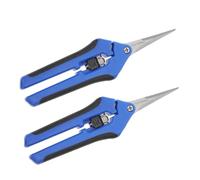 BESPORTBLE Lot de 2 Sécateurs de Jardin en Acier Inoxydable Tête Droite et Courbée Coupe-Branches de Fleurs Précis Outil d'Élagage Pratique pour Jardinage Petits Ciseaux Robustes pour