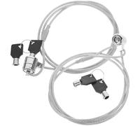 BESPORTBLE Lot de 2 Sets de Câbles Antivol pour Ordinateur Portable 12 M Clé Câble de Sécurité Robuste en Acier Verrou Portable Compatible Table Accessoire Informatique Sécurisé pour