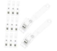 BESPORTBLE Lot de 20 Clips pour Cartes D’identité avec Sangles Transparentes en Plastique, Petit Porte-Badge Robuste, Fixation Facile pour Badges Nominatif au Travail, Usage Professionnel,