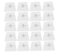 BESPORTBLE Lot de 20 Crochets Adhésifs sans Trace 6 MM Petits Crochets Muraux en ABS Transparents Serviettes et Parapluies Adaptés à Salle de Bain et Bureau Fixation Forte Dommage