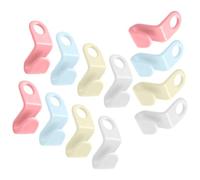BESPORTBLE Lot de 20 Crochets pour Cintres de Placard en Pvc Coins Arrondis et Bords Lisses, Crochets de Liaison Multifonctions pour Organisation sans Perçage Couleur Couleur Aléatoire