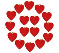 BESPORTBLE Lot de 20 Petites Broches de Cœur Rouge à Bordure Dorée Broches pour Femmes Polyvalentes Accessoires pour Vêtements et Paquet à Dos pour Mariage et Saint-Valentin Décoration