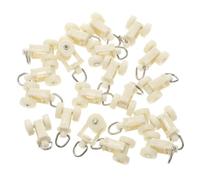 BESPORTBLE Lot de 20 Poulies Silencieuses pour Rail à Rideaux en Tissu roulettes Compactes en Plastique Crochet Accessoire de Maison pour Coulissage Fluide Bruit Salon ou Chambre