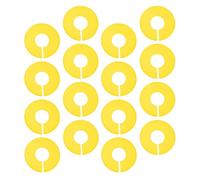 BESPORTBLE Lot de 20 Séparateurs Ronds en Plastique Jaune, Anneaux de Séparation pour Vêtements, Marqueurs de Taille Réutilisables, Compatibles Tringles Standard, Organisateur de Placard
