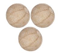 BESPORTBLE Lot de 3 Abat-jour Lanternes en Toile de Jute Suspendues, Abat-jour Sphérique Rustique 20 Cm, Décoration Lumineuse pour Mariage et Fêtes, Lanterne en Tissu pour Salon et Véranda
