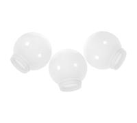 BESPORTBLE Lot de 3 Abat-Jour Sphériques en Acrylique Lait Opaque Diamètre 150 MM Filetage 75 CM pour Applique Murale et Éclairage Extérieur Cache-Lumière pour Terrasse et Mur