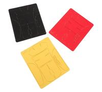 BESPORTBLE Lot de 3 Autocollants Antidérapants pour Souris Protection Intégrale Ruban Adhésif Absorbant la Transpiration Compatible Souris sans Fil et Gaming Couleurs Noir Rouge Foncé et