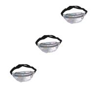 BESPORTBLE Lot De 3 Banane Unisexes Tendance en Cuir PU Holographique Pochette Ceinture Grand Compartiment pour Femmes Et Hommes