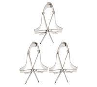 BESPORTBLE Lot de 3 Clips Porte-Fruits Argentés pour Cages à Oiseaux, Support Accessoire Mangeoire pour Perroquets et Petits Oiseaux, Clip Mangeoire Solide pour Nourrir Fruits et Légumes en
