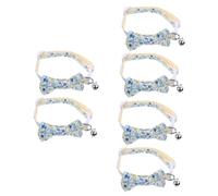 BESPORTBLE Lot De 3 Colliers pour Chat avec Nœud Et Clochette Réglables en Polyester Et Coton Et Nylon Tendance 2 Pièces X 3