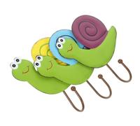 BESPORTBLE Lot de 3 Crochets Muraux en Fer Colorés D’escargot, Porte-clés et Porte-serviettes Décoratifs Bleu, Violet et Jaune, Crochets Multifonctions pour Salle de Bain Cuisine, Rangement