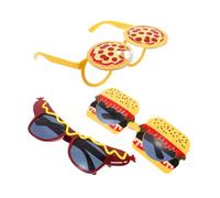 BESPORTBLE Lot De 3 De Maquillage Amusantes Pour Soirée Dansante, Pizza, Hamburger, Hot-dog, Thème Restauration Rapide, Pour Mascarade, Décorations De Fête Luau D'été