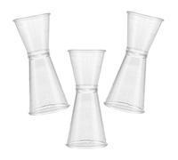 BESPORTBLE Lot de 3 Doseurs Doubles en Plastique Transparent 30 Ml Verre Doseur à Cocktail pour Barman Outil de Mesure Précis et Léger Bar Tea et Préparation de Boissons Réutilisable