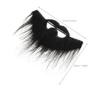 BESPORTBLE Lot de 3 Fausses Barbes Noires Longues en Poils Synthétiques Doux Moustaches Bouclées Réalistes Élastique Accessoires de Déguisement pour Cosplay Théâtre et Soirées Costumées