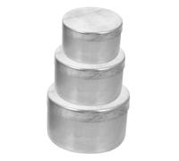 BESPORTBLE Lot De 3 Flacons De Pesée en Aluminium Contenants De Crème Boîtes Métalliques Vides Petites Boîtes en Aluminium Boîtes De Poudre en Bocaux De Rangement en Aluminium