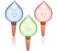 BESPORTBLE Lot de 3 Globes D’Arrosage Automatiques pour Plantes en Plastique Solide Couleur Verte Bleue et Rose Bulbes D’Arrosage pour Pots de Fleurs Jardinage et Entretien Plantes en