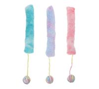 BESPORTBLE Lot de 3 Jouets pour Chat en Peluche Douce Coussins pour Chaton à Mâcher et Jouer Jouets Interactifs Kicker pour Chat D’intérieur Couleurs Violet, Vert, Rose Divertissement