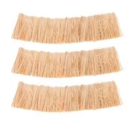 BESPORTBLE Lot De 3 Matériaux Décoratifs pour Toiture De Maison De Poupée Chaume Artificiel Fausse Herbe Mini-Toiture Kaki