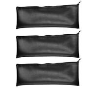 BESPORTBLE Lot de 3 Paquet à Microphone à Fermeture Éclair en Pu Cuir, Longs, Étuis de Rangement pour Microphones sans Fil, Protection Anti-poussière et Transport Pratique pour Accessoires,