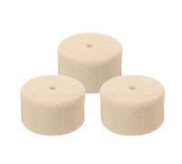 BESPORTBLE Lot de 3 Patins en Feutre Blanc Crème pour Pédale de Grosse Caisse Jazz, Coussinets en Laine pour Percussion, Accessoires de Batterie, Adaptés à la Pratique, Enregistrement et