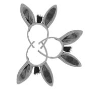 BESPORTBLE Lot De 3 Serrage-têtes Oreilles D'âne Ultra Doux Gris En Peluche, Bandeaux Animaux Accessoires Costume Party Pour Adultes, Fête Déguisement Cosplay Taille Unique