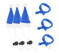 BESPORTBLE Lot De 3 Vêtements De Noël pour Animaux De Compagnie Bonnet Et Écharpe Légers Et Confortables 6 Pièces X 3