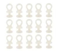 BESPORTBLE Lot de 30 roulettes en Plastique Beige 11x23 Mm pour Rail de Rideau de Plafond Silencieux, Système de Rails à Rideaux Non Perforé, Compatible Tringles Rideaux Fenêtres et Cloisons