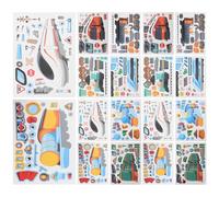 BESPORTBLE Lot de 32 Feuilles D'autocollants Puzzle en Papier Thème Train pour Garçon et Filles Assemblage Facile et Plaisir Visuel Vif pour Fêtes et Jeux Créatifs