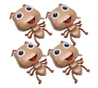 BESPORTBLE Lot de 4 Ballons en Aluminium Animaux pour Fête Garçon et Filles Décoration Ballons Gonflables Animaux Dessin Animé Convient pour Fêtes d'Garçon et Filles