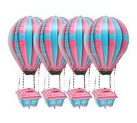 BESPORTBLE Lot de 4 Ballons en Aluminium de Montgolfière 22 Pouces Rose Décorations Anniversaire Garçon et Filles Fête Shower et Décorations Salle de Classe