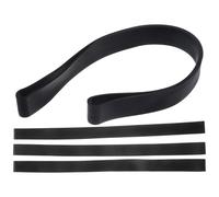 BESPORTBLE Lot de 4 Bandes Élastiques en Silicone Noire 30 X 1,8 Cm pour Serviettes de Plage et Poubelles Sangles Extensibles pour Chaises de Plage Accessoires Indispensables et Croisière
