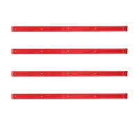 BESPORTBLE Lot de 4 Barres de Grind Professionnelles pour Skateboard, remplaçables, avec Nervures Apparentes - Barres pour débutants, Skateboards, vélos et trottinettes, Rouge, 36,5 x 1,8 x 0,7 cm