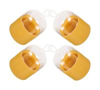 BESPORTBLE Lot de 4 Boîtes à Éponges de Maquillage en Silicone avec Couvercle Porte-Éponge Réutilisable Jaune Moutarde Compact et Suspendu pour Rangement Cosmétique et Maquillage Voyage