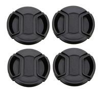 BESPORTBLE Lot de 4 Bouchons de Protection Objectif Appareil Photo 55mm en Plastique Noir Joint Étanche et Haute Résistance Impact pour Photographe
