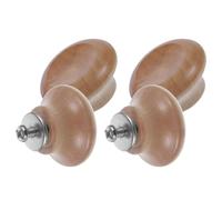BESPORTBLE Lot de 4 Boutons Universels en Bois Résistant Haute Température pour Couvercles de Casseroles, Petites Poignées de Rechange Pratiques Adaptées à Divers Ustensiles Cuisine