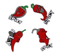 BESPORTBLE Lot de 4 Broches en Alliage de Zinc de Piment Rouge Épingles Fantaisie pour Vêtements Femme Accessoires Décoratifs pour Vestes Cardigans et Paquet Style Original et Moderne