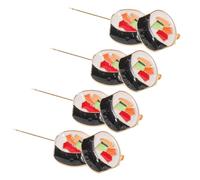 BESPORTBLE Lot de 4 Broches Sushi Kawaii en Émail Fermoirs Métal Accessoires pour Vestes Paquet à Dos et Châles Badges Fantaisie Thème Nourriture Présents Originaux et Pins Décoratifs