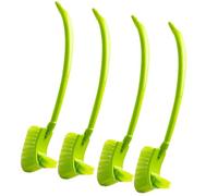 BESPORTBLE Lot de 4 Brosses de Toilette Vertes à Long Manche Brosses de Nettoyage pour WC Poils Denses pour Coins et Rainures Fournitures de Toilette Pratiques pour Salle de Bain et Hôtel
