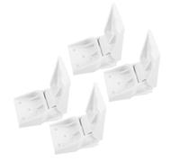 BESPORTBLE Lot de 4 Charnières Pliables pour Congélateur et Réfrigérateur Pièces de Rechange Blanches à 3 Trous Kit de Réparation pour Porte de Freezer Compatibles Camping-Car Matériau