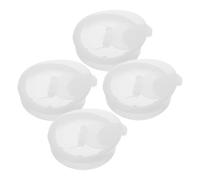 BESPORTBLE Lot de 4 Couvercles de Carafe en Plastique Rayé, Étanches et Universels, Compatibles Pichets à Eau en Verre, pour Maison et Service de Boissons, Rechange Pratique Réutilisable