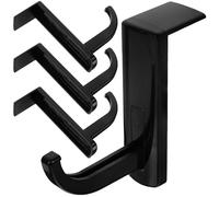 BESPORTBLE Lot de 4 Crochets Support pour Casque Audio Autocollants Noir Fixation Adhésive Forte Support de Casque Compact pour Écran D’ordinateur Bureau et Gaming Organiseurs Pratiques